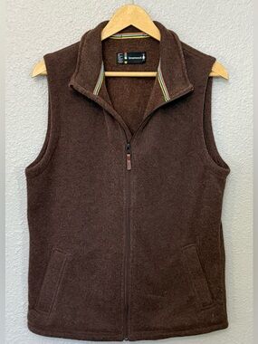 Smartwool Hudson Trail Fleece Vest in brown size Medium